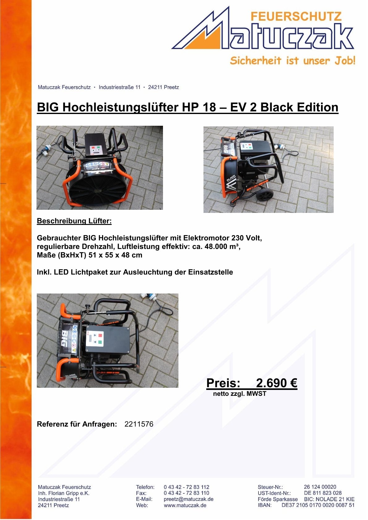 BIG Hochleistungslüfter HP18 EV Black Edition